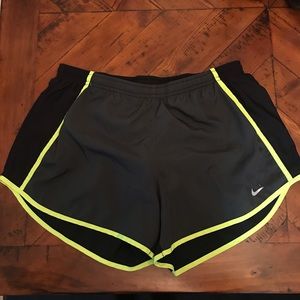 Nike Tempo Running Shorts Black & Neon Green